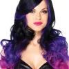 Leg Avenue Allure Long Wavy Black And Purple Wig> Halloween Accessories