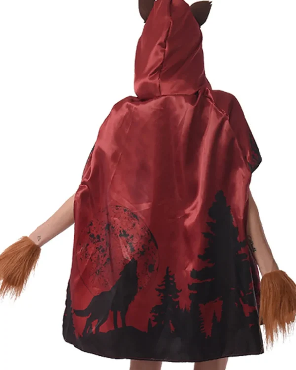 Sweidas Bad Moon Rising Little Red Cape And Gloves Accessory Set> Halloween Accessories