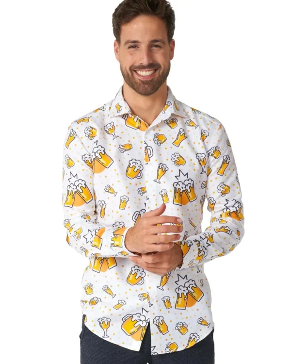 Opposuits Beer White Mens Suitmeister Shirt> Opposuits