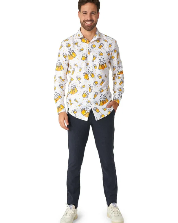 Opposuits Beer White Mens Suitmeister Shirt> Opposuits