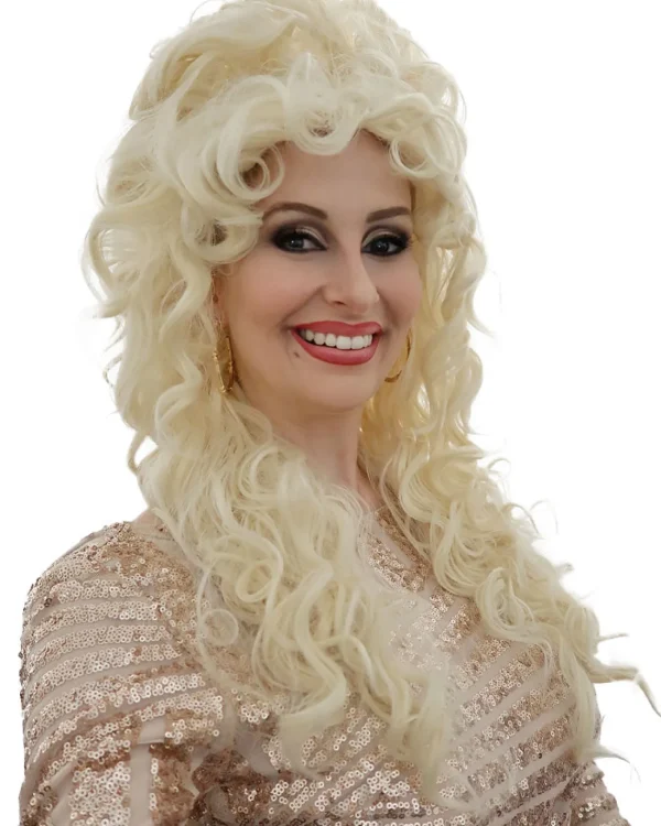 The Wig Outlet Big Blonde Dolly Curly Wig> Halloween Wigs