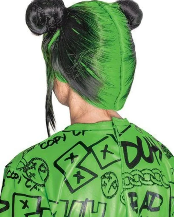 Disguise Billie Eilish Double Green Bun Child Wig> Halloween Wigs