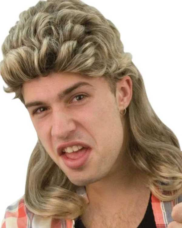 Tomfoolery Billy Mullet Blonde Brown Wig> Halloween Wigs