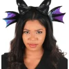 Elope Black Dragon Horns Plush Headband> Halloween Accessories