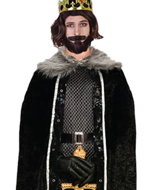 Tomfoolery Black Faux Fur Trim Cape> Halloween Capes