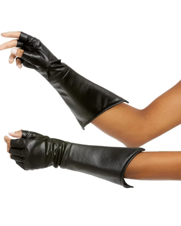 Dreamgirl International Black Gauntlet Gloves> Halloween Accessories