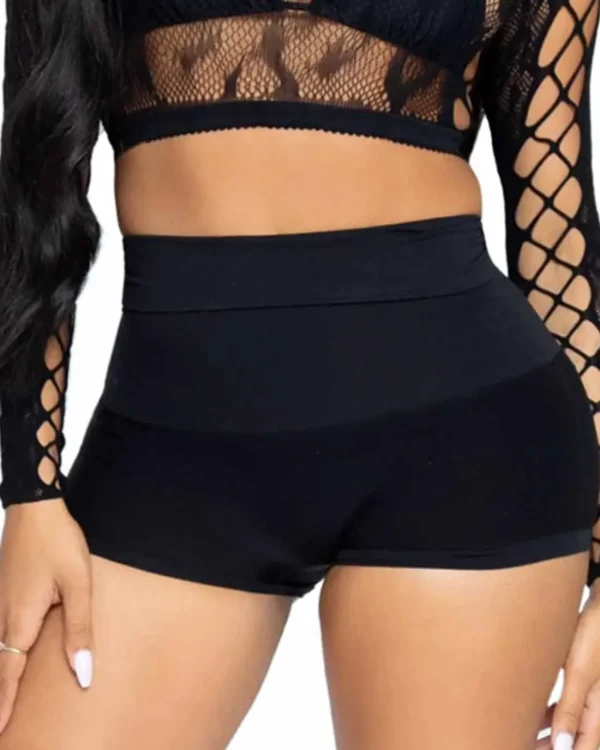 Leg Avenue Black High Waist Shape Wear Shorts> Saints &Amp; Sinners