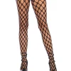 Leg Avenue Black Jumbo Pothole Net Tights> Halloween Accessories