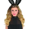 Amscan AU Black Lace Bunny Ears Headband> Halloween Hats