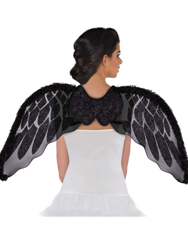 Amscan AU Black Marabou Faux Fur Angel Wings> Halloween Accessories