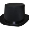 Sweidas Black Satin Top Hat> Halloween Hats