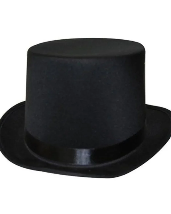 Sweidas Black Satin Top Hat> Halloween Hats