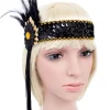 Interalia Black Tassel Feather Headband> Halloween Hats