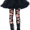 Leg Avenue Black Tattered Girls Tights> Halloween Accessories