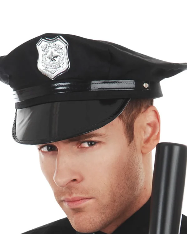 Tomfoolery Black Usa Police Cap> Halloween Hats