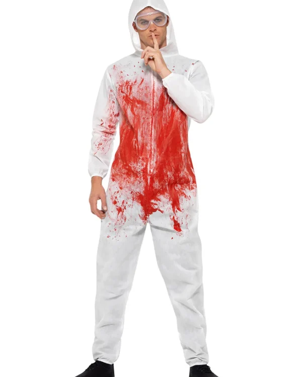 Smiffys Bloody Forensic Overalls Adult Costume>Men Men's Costumes