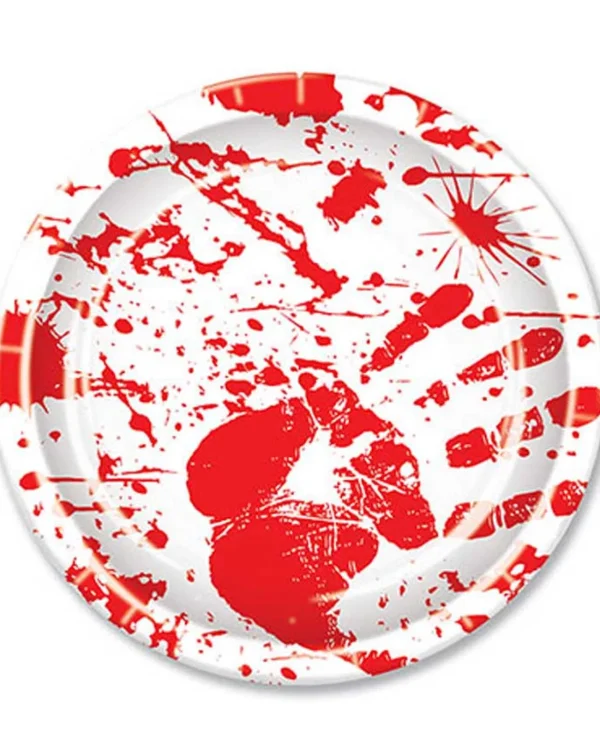 Beistle Bloody Hand Prints 22Cm Plates Pack Of 8> Zombie Apocolypse