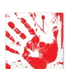 Beistle Bloody Hand Prints Lunch Napkins Pack Of 16> Zombie Apocolypse