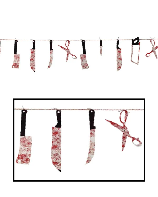 Amscan AU Bloody Weapon Halloween Garland 2.2M> Zombie Apocolypse