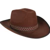 Tomfoolery Brown Cowboy Hat With Woven Band> Halloween Hats