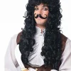 Costume Culture by Franco Captain Hook Black Wig And Moustache> Horror Movies