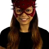 Tomfoolery Cat Gloss Mask With Red Spikes> Halloween Masks