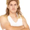 * Classic Deluxe Dirty Blonde Mullet Wig> Halloween Wigs