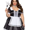 Leg Avenue Classic French Maid Womens Plus Size Costume>Women Women's Costumes