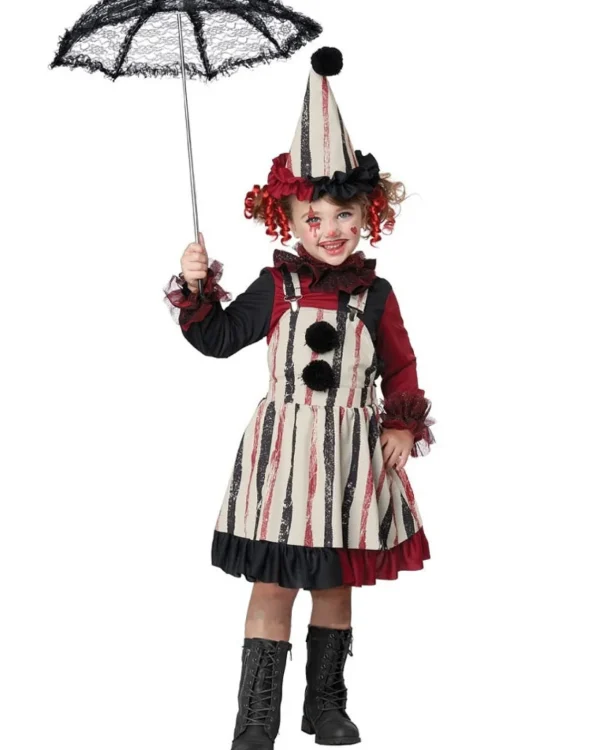 California Costumes Clever Lil Clown Toddler Girls Costume>Kids Kids Costumes