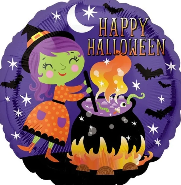 Amscan 45Cm Standard Hx Happy Halloween Witch And Cauldron S40> Wicked Witches