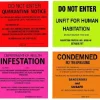 Fun World Condemned Signs Pack Of 4> Zombie Apocolypse