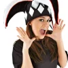 Elope Court Jester Black And White Hat> Halloween Accessories