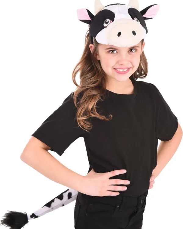 Elope Cow Plush Headband And Tail Set> Halloween Hats