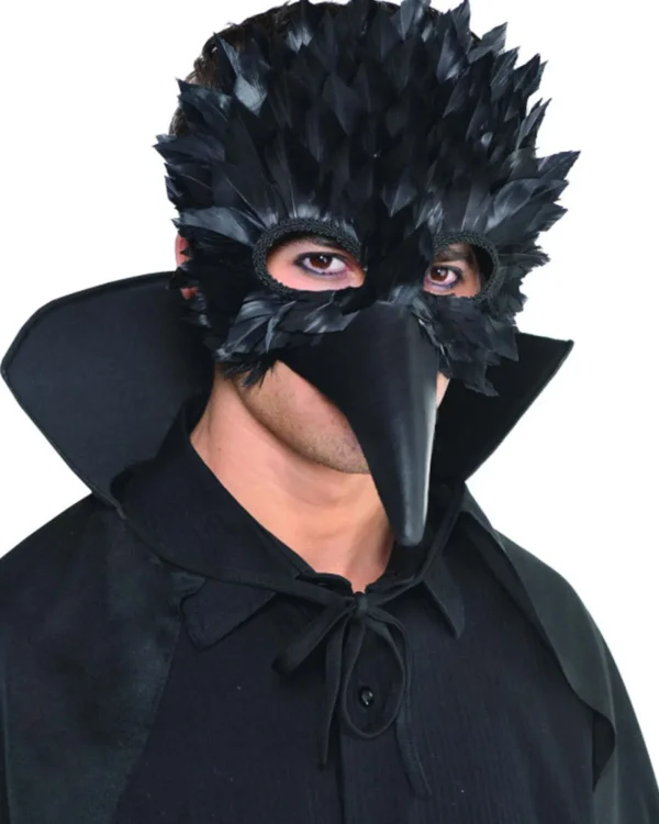 Amscan AU Crow Feather Eye Mask> Halloween Masks