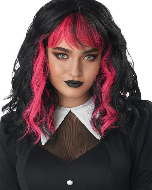 California Costumes Cute N Crafty Short Pink Wig> Halloween Accessories