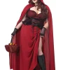 California Costumes Dark Red Riding Hood Womens Plus Size Costume>Women Women's Costumes