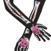 Fun World Day Of The Dead Long Gloves> Halloween Accessories