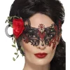 Smiffys Day Of The Dead Metal Filigree Half Mask> Halloween Masks