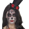 Smiffys Day Of The Dead Mini Top Hat With Veil> Halloween Accessories