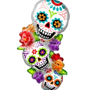 Amscan Day Of The Dead Supershape Stacking Sugar Skulls Foil Balloon 96Cm> Day Of The Dead