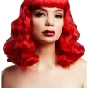 Smiffys Deluxe Fever Red Bettie Wig> Halloween Wigs