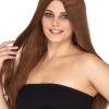 * Deluxe Straight Long Brunette Wig> Halloween Wigs