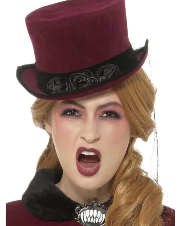 Smiffys Deluxe Victorian Vampiress Hat> Halloween Accessories