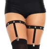 Leg Avenue Elastic Studded Garter Suspenders> Halloween Hosiery