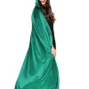 * Emerald Green Panne Velvet Deluxe Adults Cape> Halloween Accessories