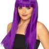 * Fashion Deluxe Amethyst Purple Long Wig> Halloween Accessories