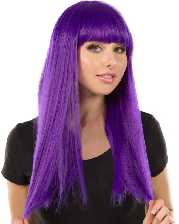 * Fashion Deluxe Amethyst Purple Long Wig> Halloween Accessories