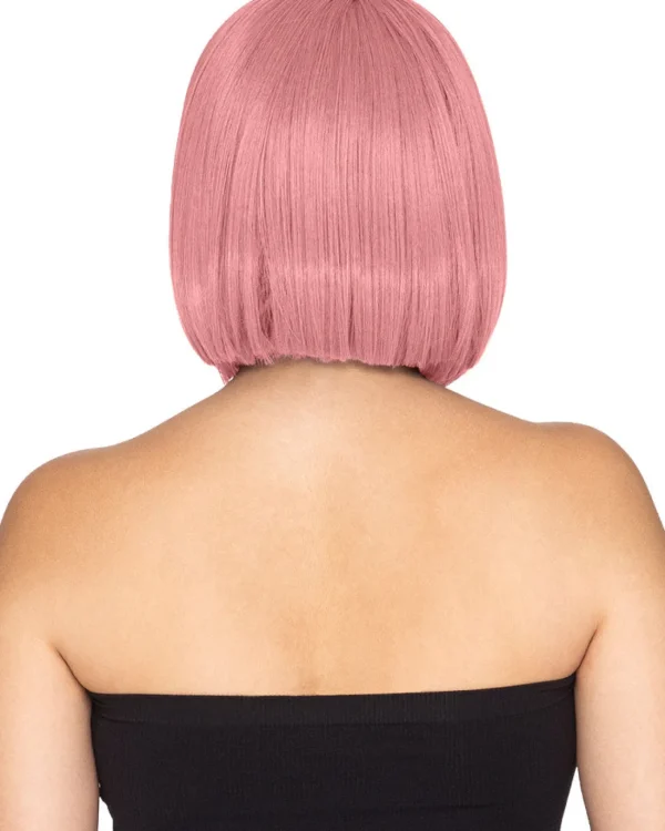 * Fashion Deluxe Ashes Of Roses Pink Bob Wig> Halloween Wigs