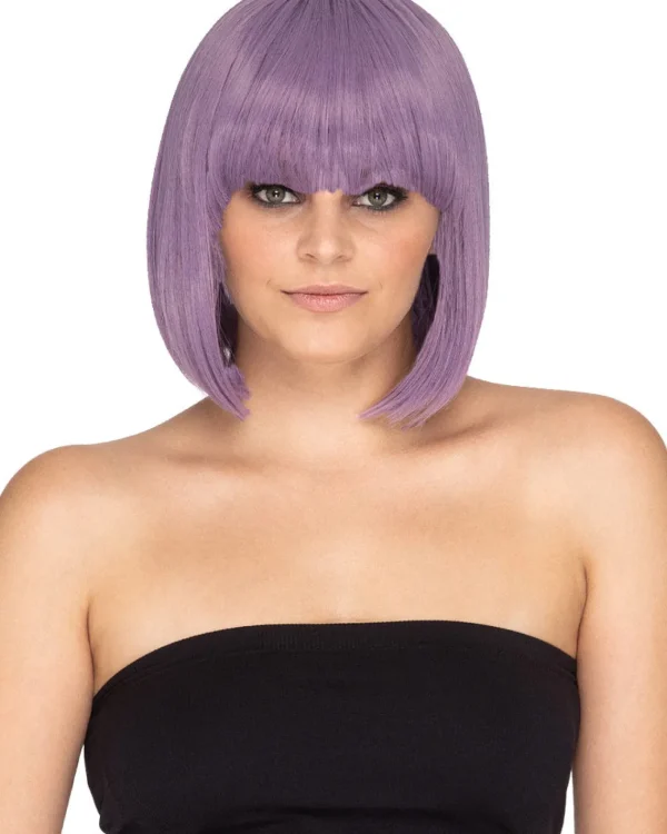 * Fashion Deluxe Ashes Of Violets Purple Bob Wig> Halloween Wigs