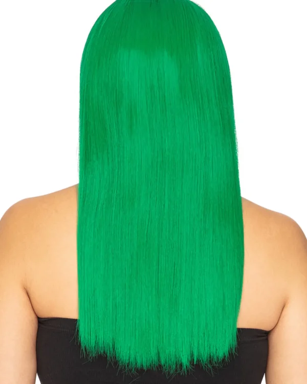 * Fashion Deluxe Emerald Green Long Wig> Halloween Accessories